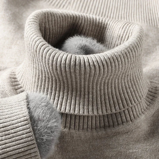 ArcticLine Men’s Slim Fit Knitted Turtleneck